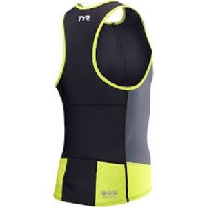TYR Men's Black and Yellow Athletic Shirt